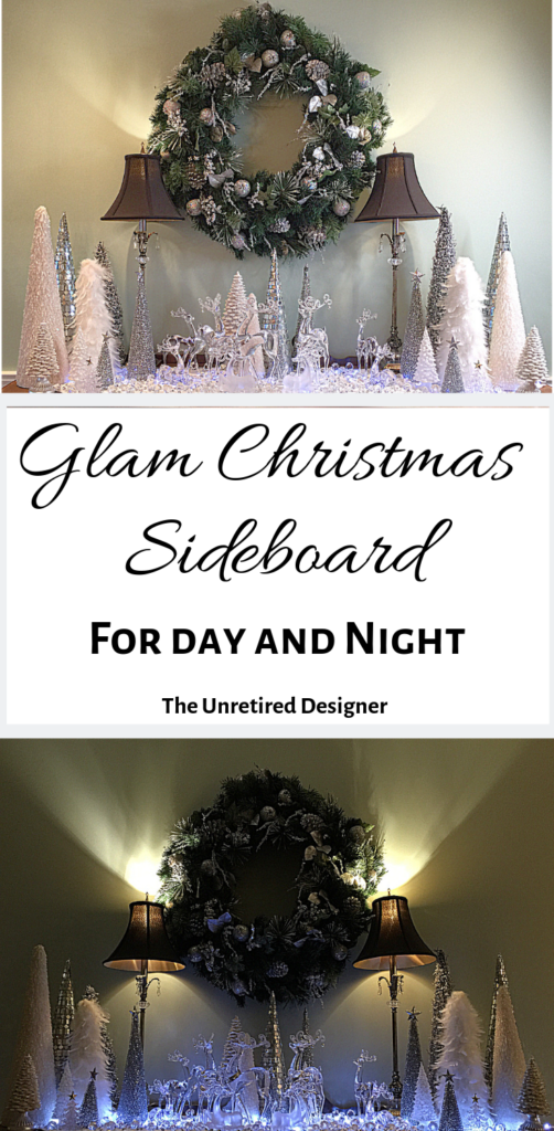 Glam Christmas Sideboard #Sideboard #Buffet #Console #Mantle